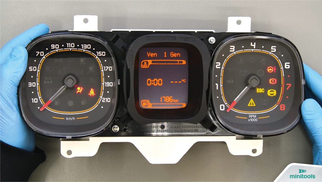 Contachilometri Fiat Panda 319 dopo la riparazione