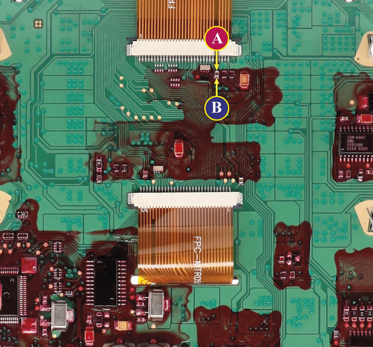 Dove misurare la tensione sui PCB dei quadri strumenti DAF CF / LF / XF