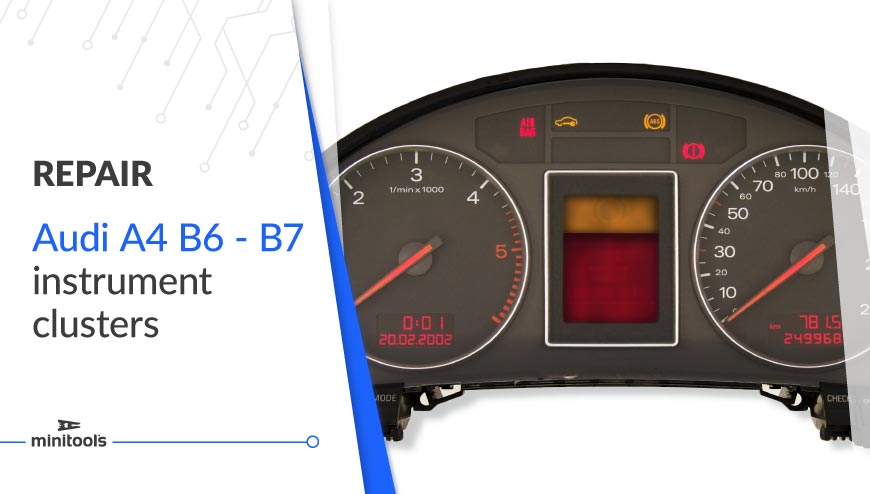How to replace the speedometer display of Audi A4 B6 and A4 B7